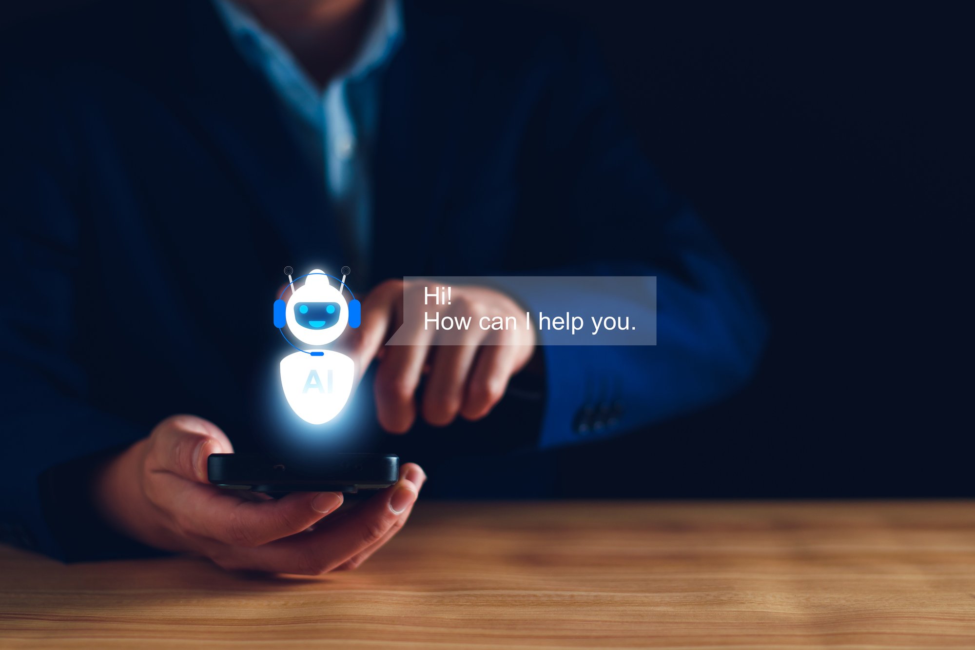 AI bot asks How Can I Help You AI bot asks How Can I Help You